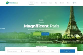 create a wordpress tour and travel agency website