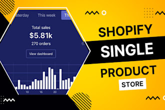 create single one product shopify store dropshipping website