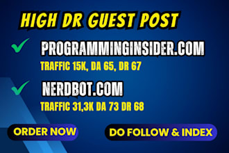 do guest posting on programminginsider, com nerdbot, com