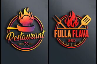 design restaurant, bar, cafe, BBQ, pizza bakery, coffee shop carting, food logo