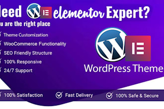 be your elementor expert, do wordpress website design, fixes and customization