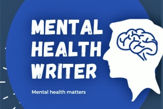 provide mental health article writing