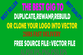 duplicate,change font, edit,recreate, recolor,redraw, vectorize or fix logo