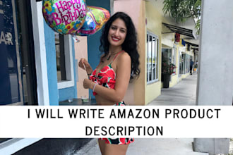 write SEO optimized amazon product descriptions