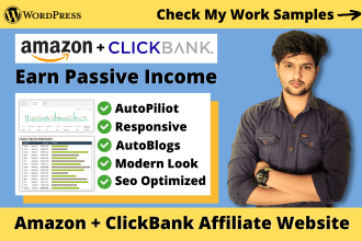 build autopilot amazon affiliate website store with clickbank autoblog