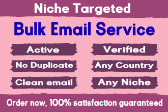 collect a niche targeted active email and bulk email list