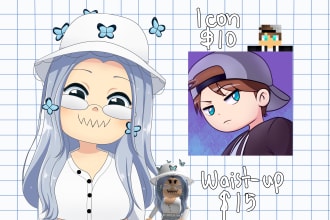 draw your roblox minecraft avatar in semi chibi anime style