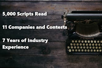 provide professional coverage and notes for your screenplay