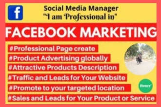 do facebook marketing and create, manage fb business page