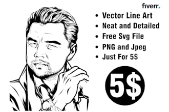 draw line art portrait from your photo