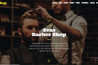 provide barber shop website with appointment and reservation