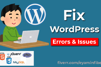 fix and solve wordpress website issues, errors or bugs