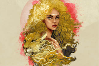 create an amazing colored illustration in any style for you
