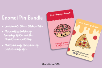 design enamel pin with matching backing card