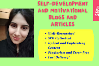 write motivational, self help, and inspirational articles