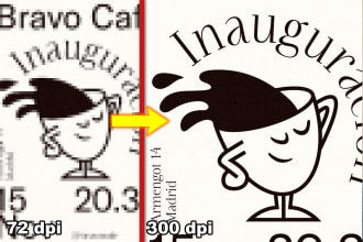 convert low resolution graphic to high resolution 300 dpi