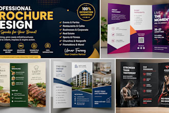 create print ready professional trifold brochure design