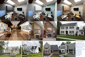 professionally change your house paint color rendering remodel edit
