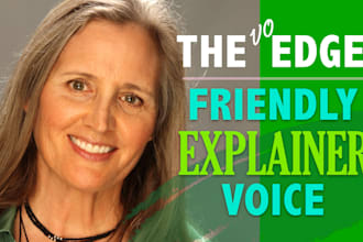 deliver a friendly educational american female voice over