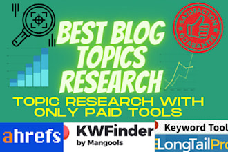 research blog topic ideas with profitable keywords