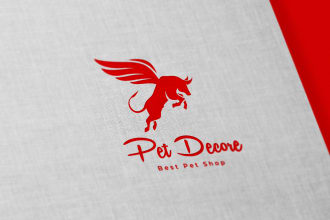 design minimalist hand drawn pet animal horse cat dog logo
