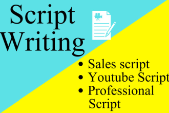 do video script writing for youtube or a vsl script