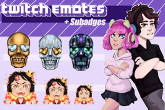 draw custom twitch emotes and sub badges