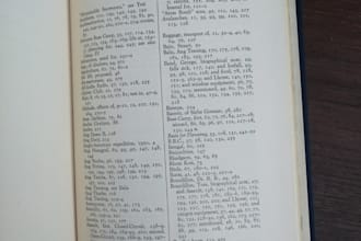 create an index for your book