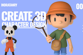 turn your image into stylized 3d printable character stl obj