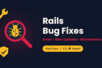 develop, fix, and upgrade your ruby on rails web application