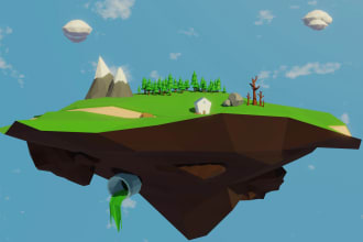 create low poly 3d models and characters