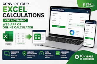 convert your excel calculator into a user friendly web app