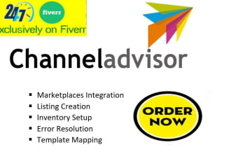 setup rithum channel advisor integration, product listing, error fix mapping