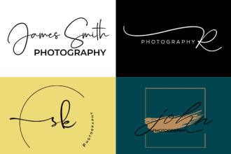 design signature photography logo or watermark