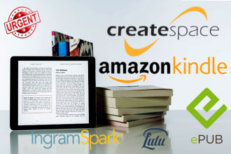 book formatting and layout design for kdp,lulu,ingramspark