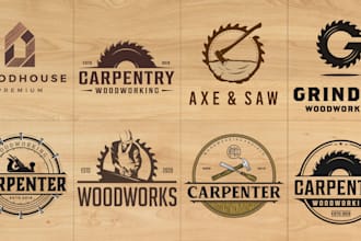 do woodwork and carpentry logo design