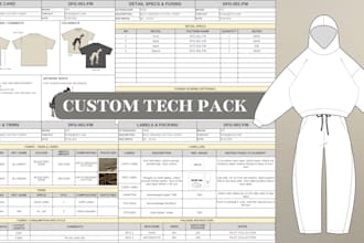 create custom manufacturer ready tech pack