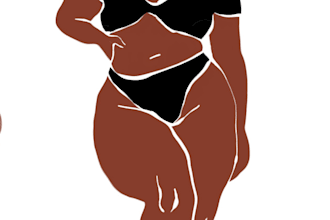do flat model illustrations for your digital designs