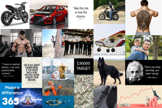design inspiring vision board to achieve your dreams