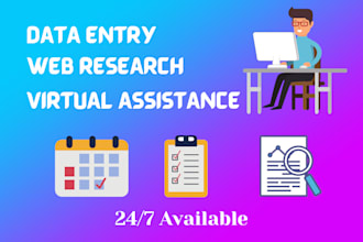 do fast accurate  data entry typing work or any VA job