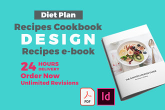 design recipes cookbook, recipes book within 24 hours