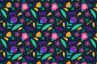 do textile print design, seamless repeat pattern, and seamless floral pattern