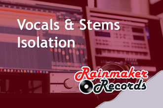isolate or remove vocals or any stem from a song