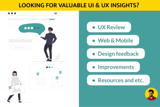 review your ui ux  web design and provide feedback