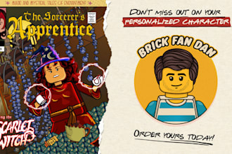 make a cute custom lego illustration for you