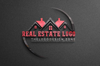 do brand real estate, home, construction company logo design
