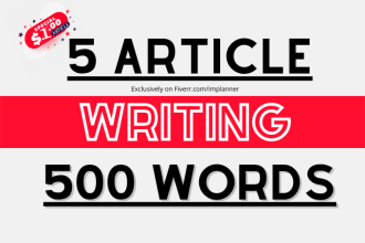 write SEO blog post 5 ai articles on any keyword within 24hr