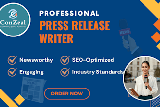 write press release for your product or service