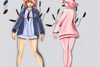 draw anime, fanart, original character or pinup