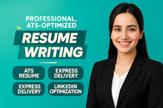 offer ats optimized resume and cover letter writing, linkedin profile service